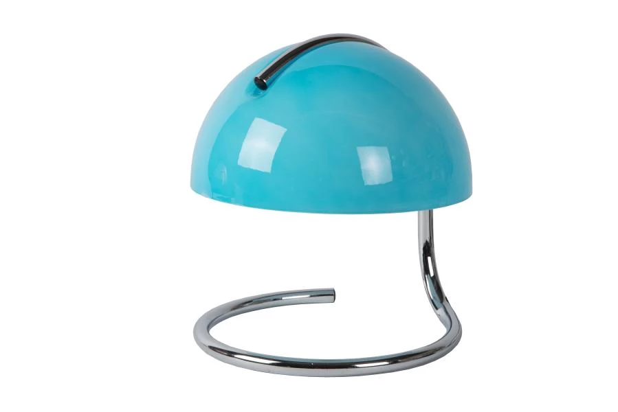 Lucide CATO - Lampe de table - Ø 23,5 cm - 1xE27 - Bleu - éteint